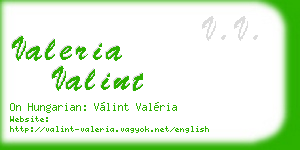 valeria valint business card